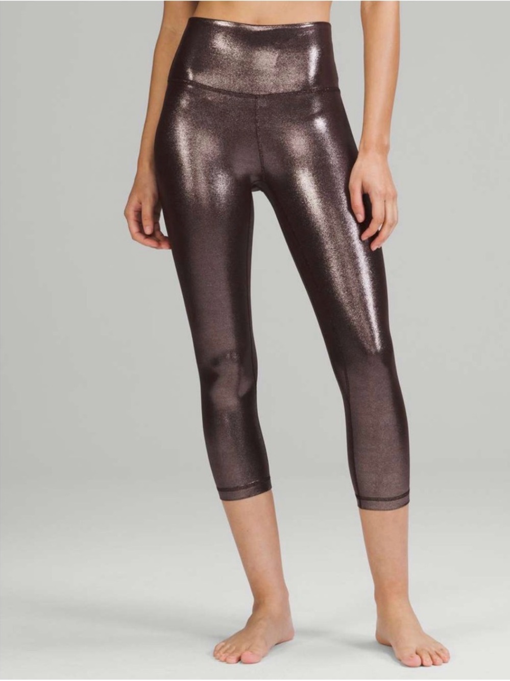 Lululemon Align High-Rise Crop 21" in Radiate Foil Print French Press Size 4
